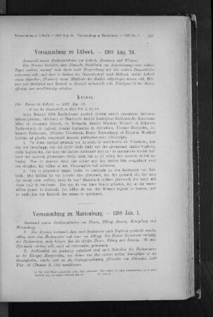 Versammlung zu Marienburg. - 1389 Jan. 1.