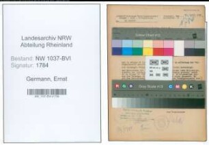 Entnazifizierung Ernst Germann , geb. 00.00.0000 (Ingenieur)