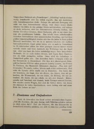 7. Zionismus und Ostjudentum