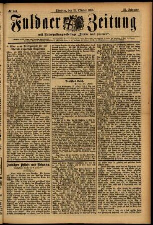 Ausgabe vom Dienstag, den 22. Oktober 1895.