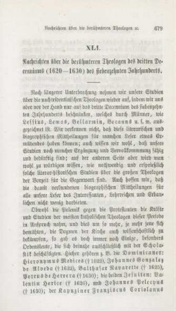 679-692 Nachrichten über die berühmteren Theologen des dritten Decenniums (1620-1630) des siebenzehnten Jahrhunderts