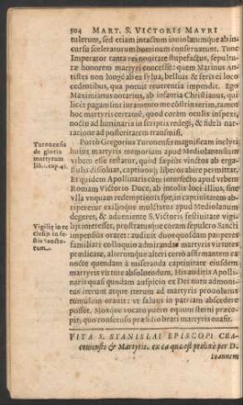 Vita S. Stanislai Episcopi Cracoviensis ...