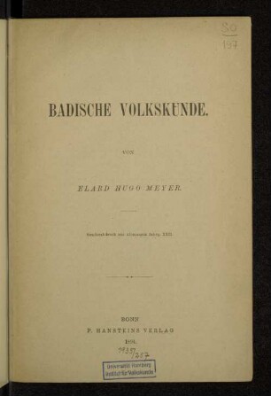 Badische Volkskunde