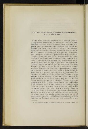 Carta del ayuntamiento de nombre de Dios dirigida á S. M. - Año de 1561 (1).