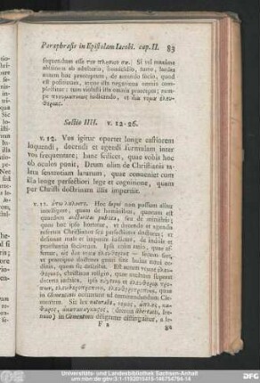 Sectio IIII. v. 12-26.