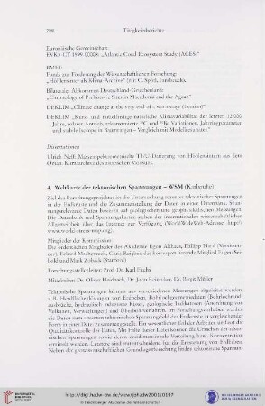 4. Weltkarte der tektonischen Spannungen