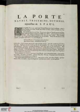 La Porte Navale, Trigemine, Ostiense, aujourd’hui de S. Paul