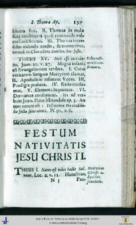 Festum Nativitatis Jesu Christi.