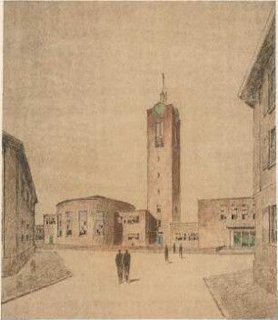 Billing, Hermann; Rheinfelden (Baden-Württemberg); Ev. Kirche - Perspektivische Ansicht