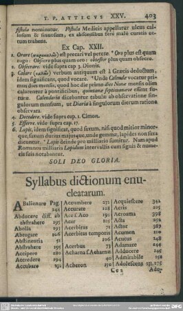 Syllabus dictionum enucleatarum