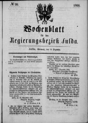 Nr. 99, Ausgabe vom 12. Dezember 1866