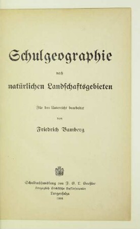 Schulgeographie nach natürlichen Landschaftsgebieten