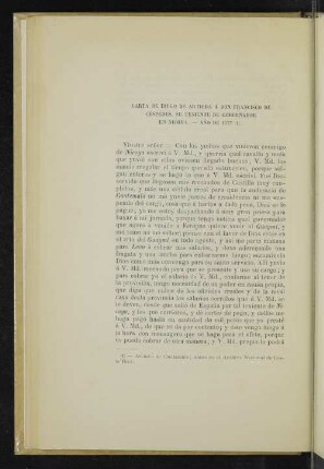 Carta de Diego de Artieda á don Francisco de Céspedes, su teniente gobernador en Nicoya. - Año de 1577 (1).
