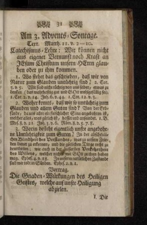 Am 3. Advents-Sontage.