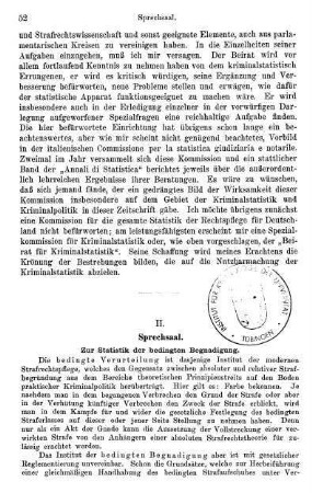 52-55, Zur Statistik der bedingten Begnadigung