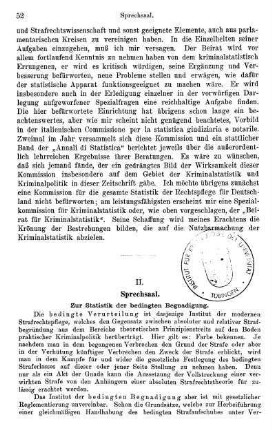 52-55, Zur Statistik der bedingten Begnadigung