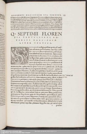 Adversus Marcionem Liber Tertius