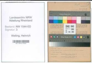 Entnazifizierung Heinrich Weiling , geb. 14.10.1917 ()
