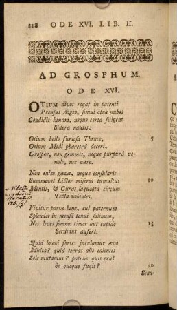 218-235, Ode XVI.