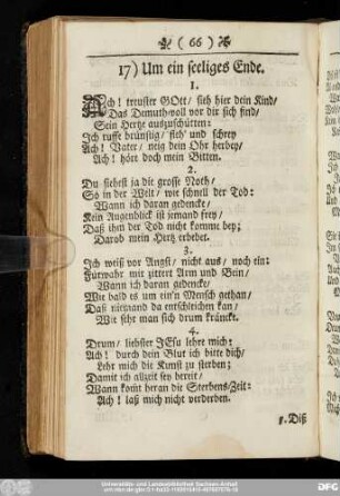 17) Um ein seeliges Ende.