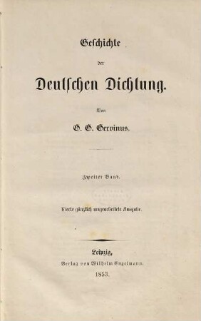 Geschichte der deutschen Dichtung, 2