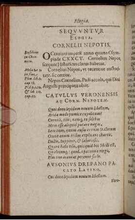 Sequuntur Elogia, Cornelii Nepotis
