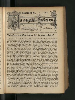 Nr. 3a. Zweites März-Heft 1915.
