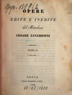 Opere edite e inedite, 2