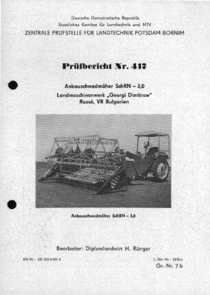 Anbauschwadmäher SchRN - 3,0