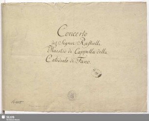 Concertos - Mus.4046-O-1 : cemb, orch : D