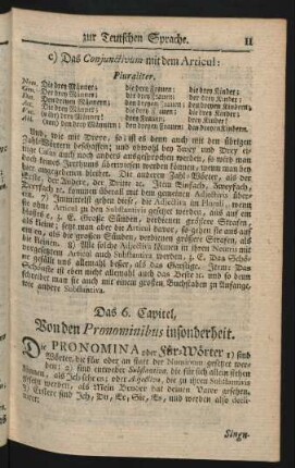 Das 6. Capitel, Von den Pronominibus insonderheit