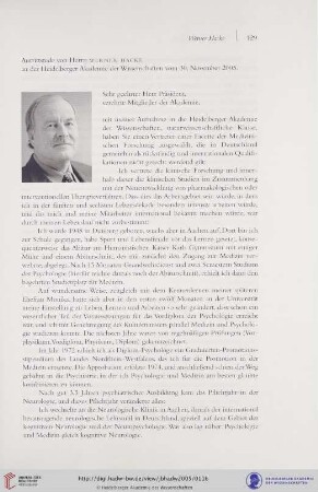 Antrittsrede vom 30. November 2005