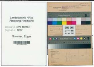 Entnazifizierung Edgar Sommer , geb. 26.06.1909 (Angestellter)