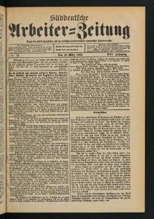 Nr. 11. Den 13. März 1904. - Nr. 15. Den 10. April 1904.