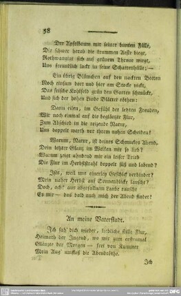 An meine Vaterstadt