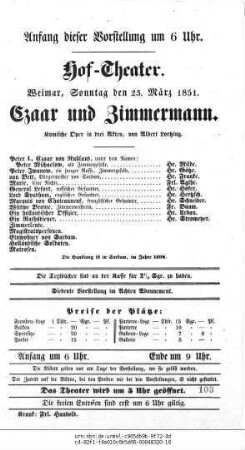 Czaar und Zimmermann