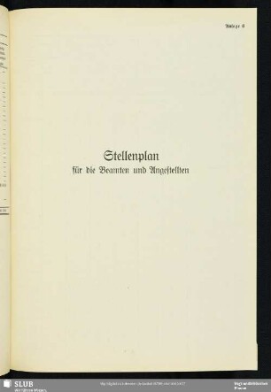Anlage 6. Stellenplan für die Beamten und Angestellten