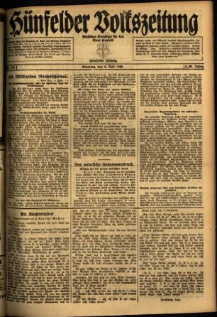 Ausgabe vom Samstag, den 03. Juli 1920.
