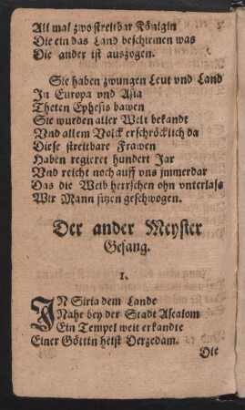 Der ander Meyster || Gesang. ||