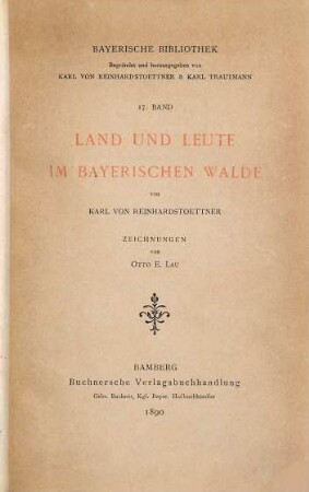 Land und Leute im Bayerischen Walde