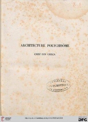 Band 1: Restitution du temple d'Empédocle à Sélinonte, ou l'architecture polychrôme chez les Grecs