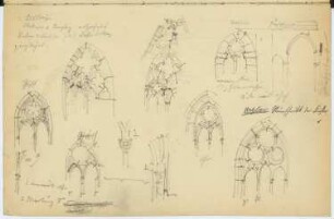 Dom, Wetzlar: Details Fenster (aus: Skizzen- und Fotoalbum 2)