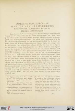 6: Römische Skizzenbücher Marten van Heemskercks und anderer nordischer Künstler des XVI. Jahrhunderts