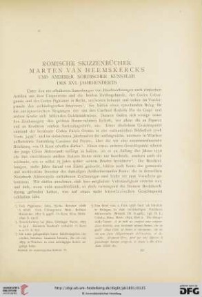 6: Römische Skizzenbücher Marten van Heemskercks und anderer nordischer Künstler des XVI. Jahrhunderts