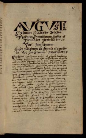 4r-11v, Augustinus Eximius...