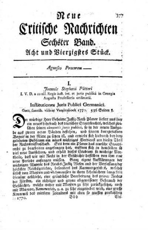 Acht und vierzigstes Stück.