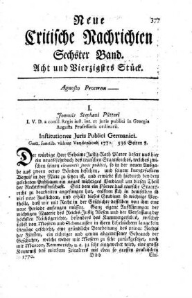 Acht und vierzigstes Stück.