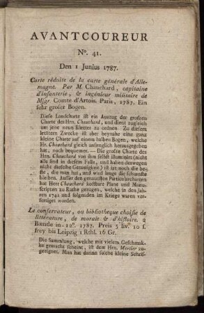 No. 41. Den 1. Junius 1787. - No. 45. Den 16. Junius 1787.
