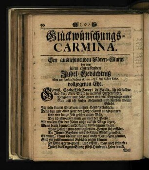 Glückwünschungs-Carmina.