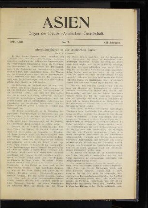 1913, Oktober No. 7 XIII. Jahrgang.